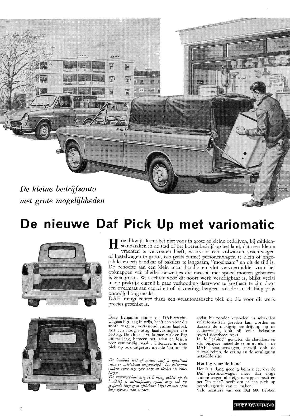 Daf 600 Pick Up Brochure